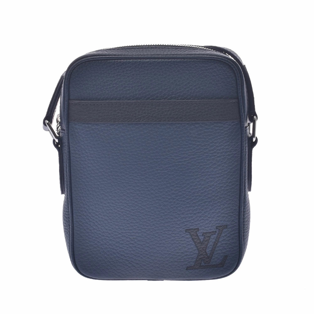 LOUIS VUITTON Danube Navy Blue Taurillon Leather Shoulder Bag